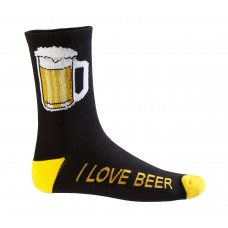 Beer Mug Cycling Socks Black/Yellow